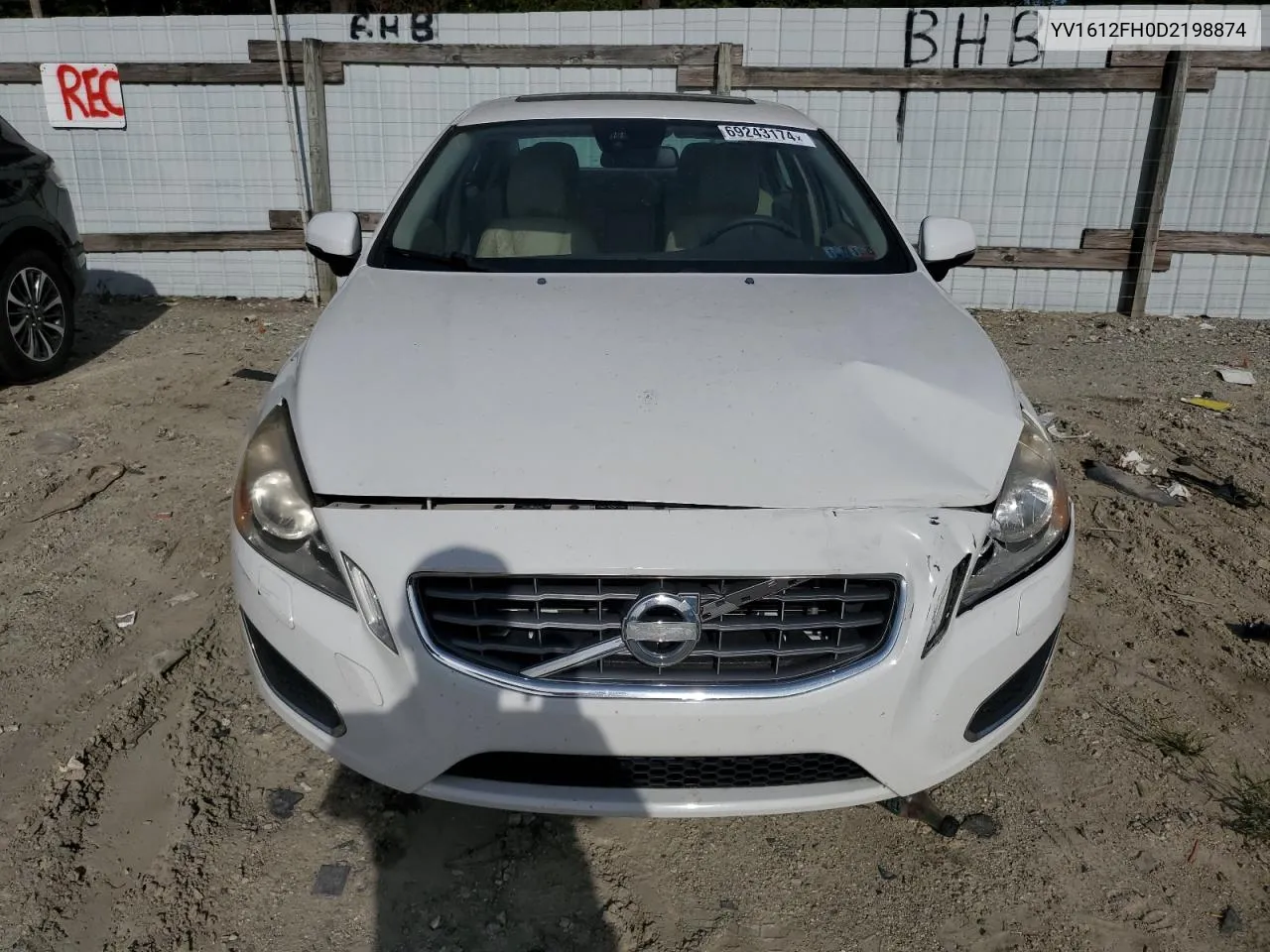 2013 Volvo S60 T5 VIN: YV1612FH0D2198874 Lot: 69243174