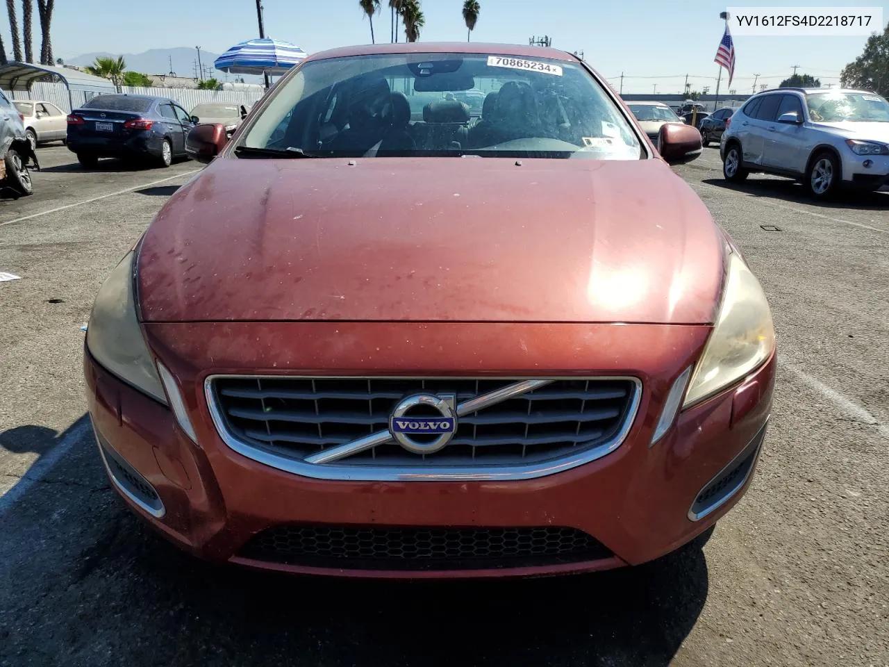 2013 Volvo S60 T5 VIN: YV1612FS4D2218717 Lot: 70865234