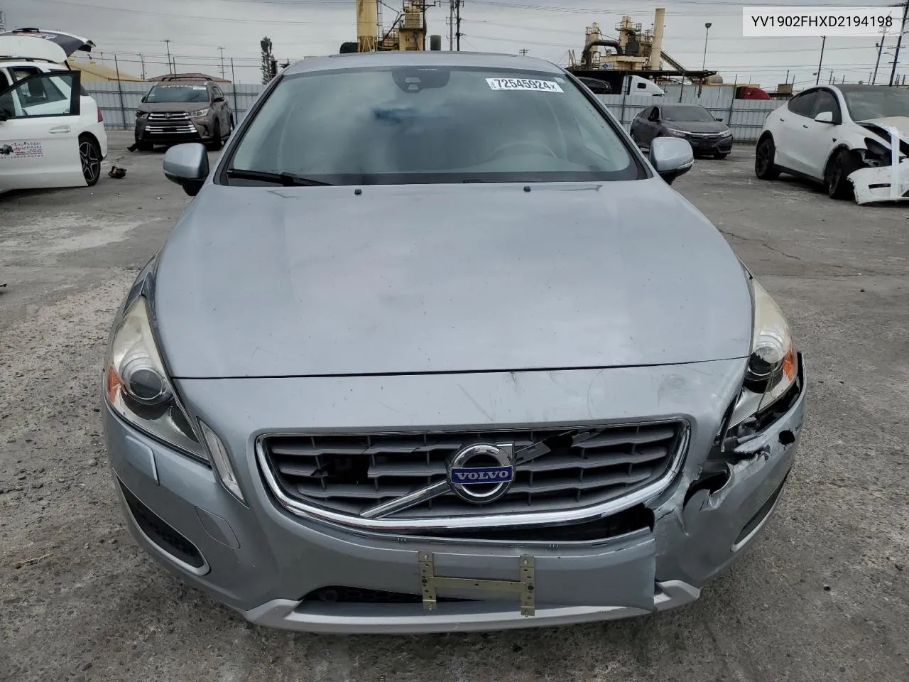 2013 Volvo S60 T6 VIN: YV1902FHXD2194198 Lot: 72545924