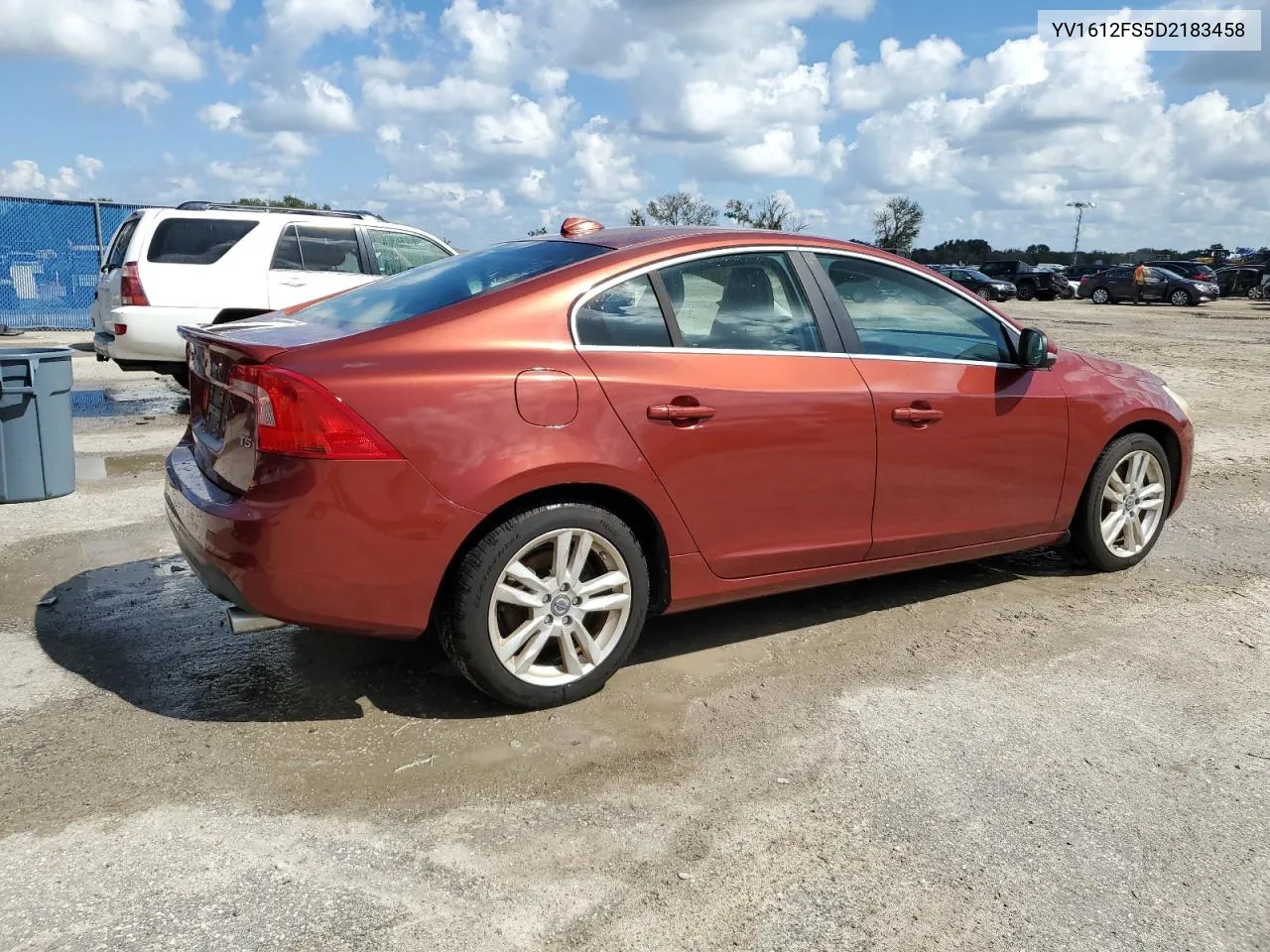 2013 Volvo S60 T5 VIN: YV1612FS5D2183458 Lot: 73819364