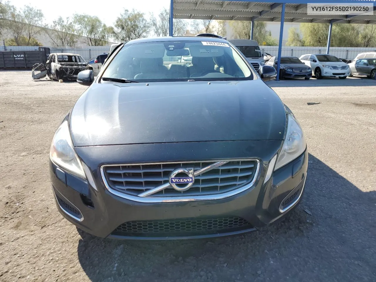 2013 Volvo S60 T5 VIN: YV1612FS5D2190250 Lot: 74623444