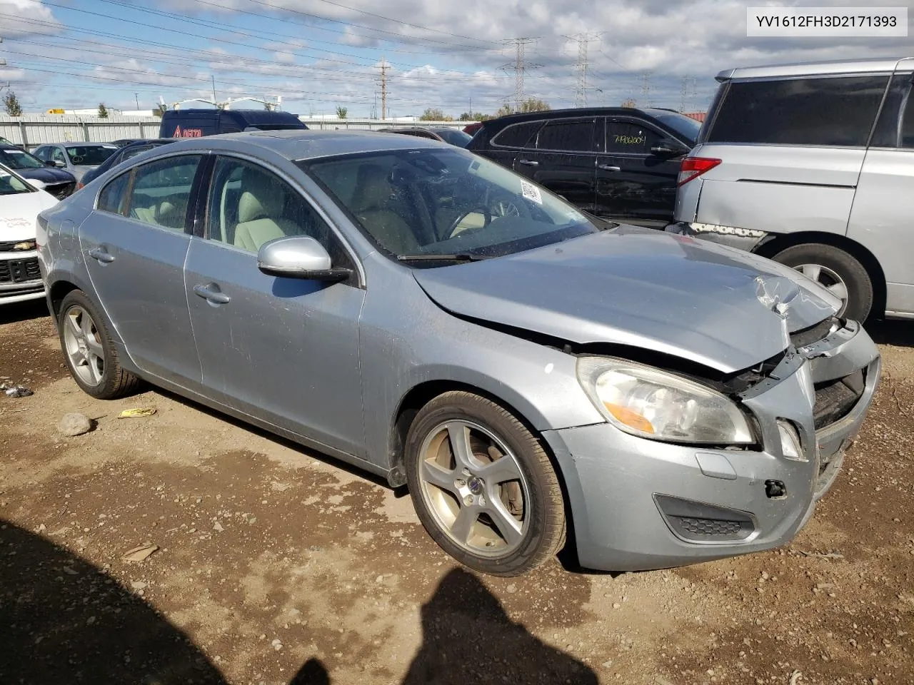 2013 Volvo S60 T5 VIN: YV1612FH3D2171393 Lot: 74993174