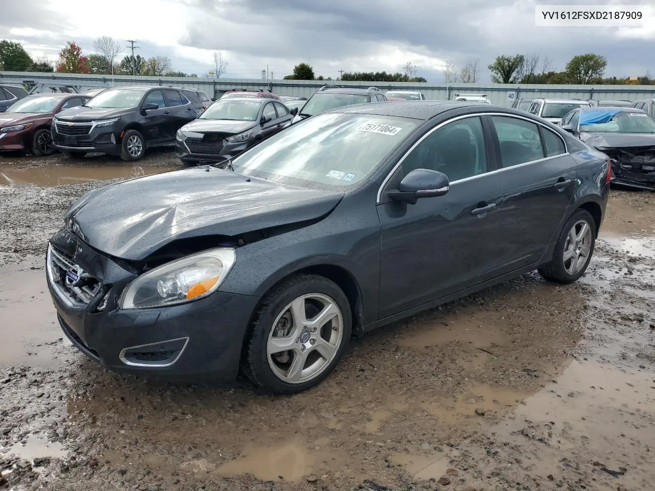 2013 Volvo S60 T5 VIN: YV1612FSXD2187909 Lot: 75171064