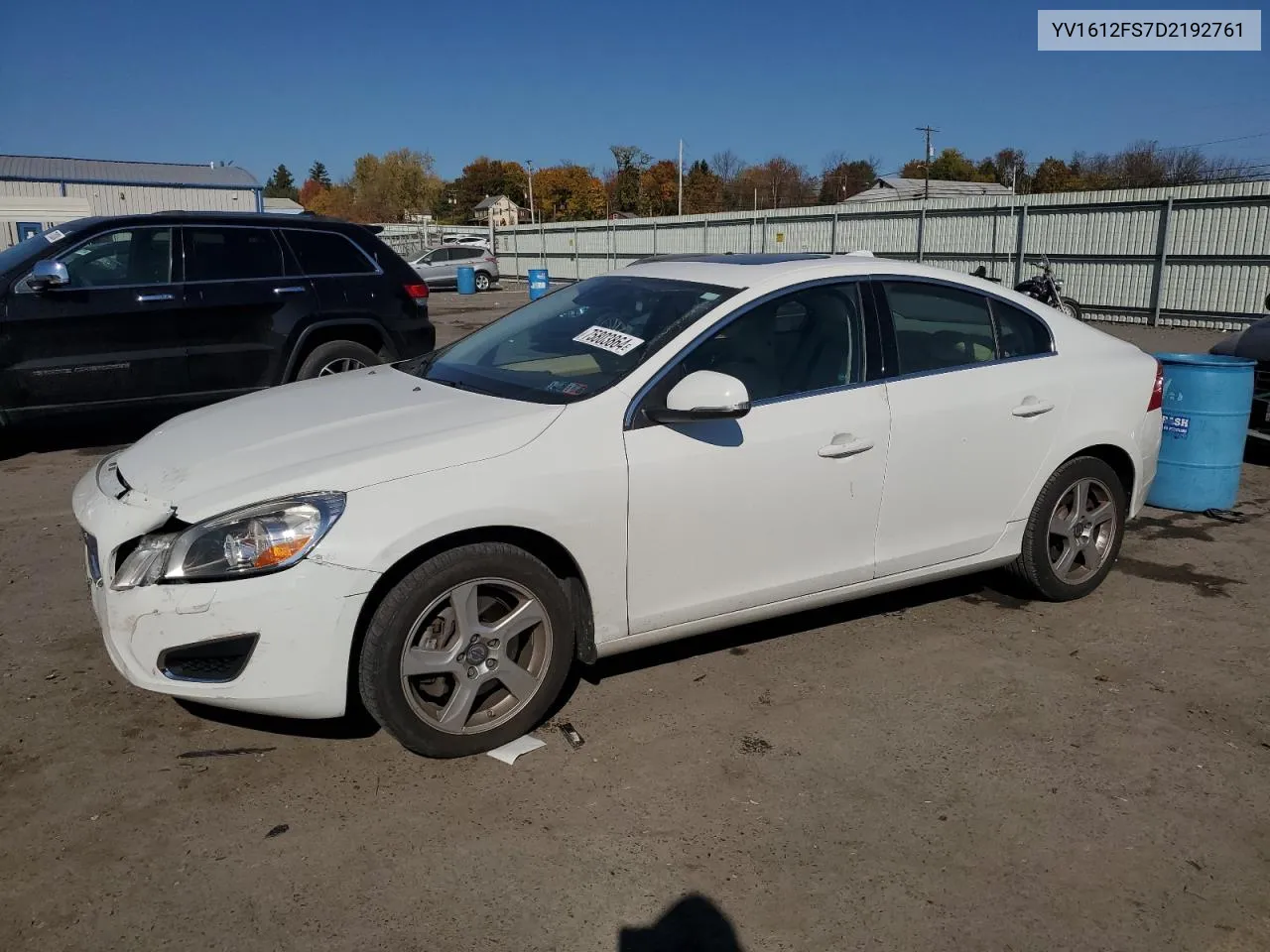 2013 Volvo S60 T5 VIN: YV1612FS7D2192761 Lot: 75803864