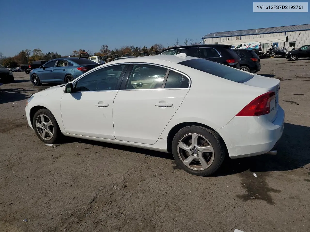 2013 Volvo S60 T5 VIN: YV1612FS7D2192761 Lot: 75803864