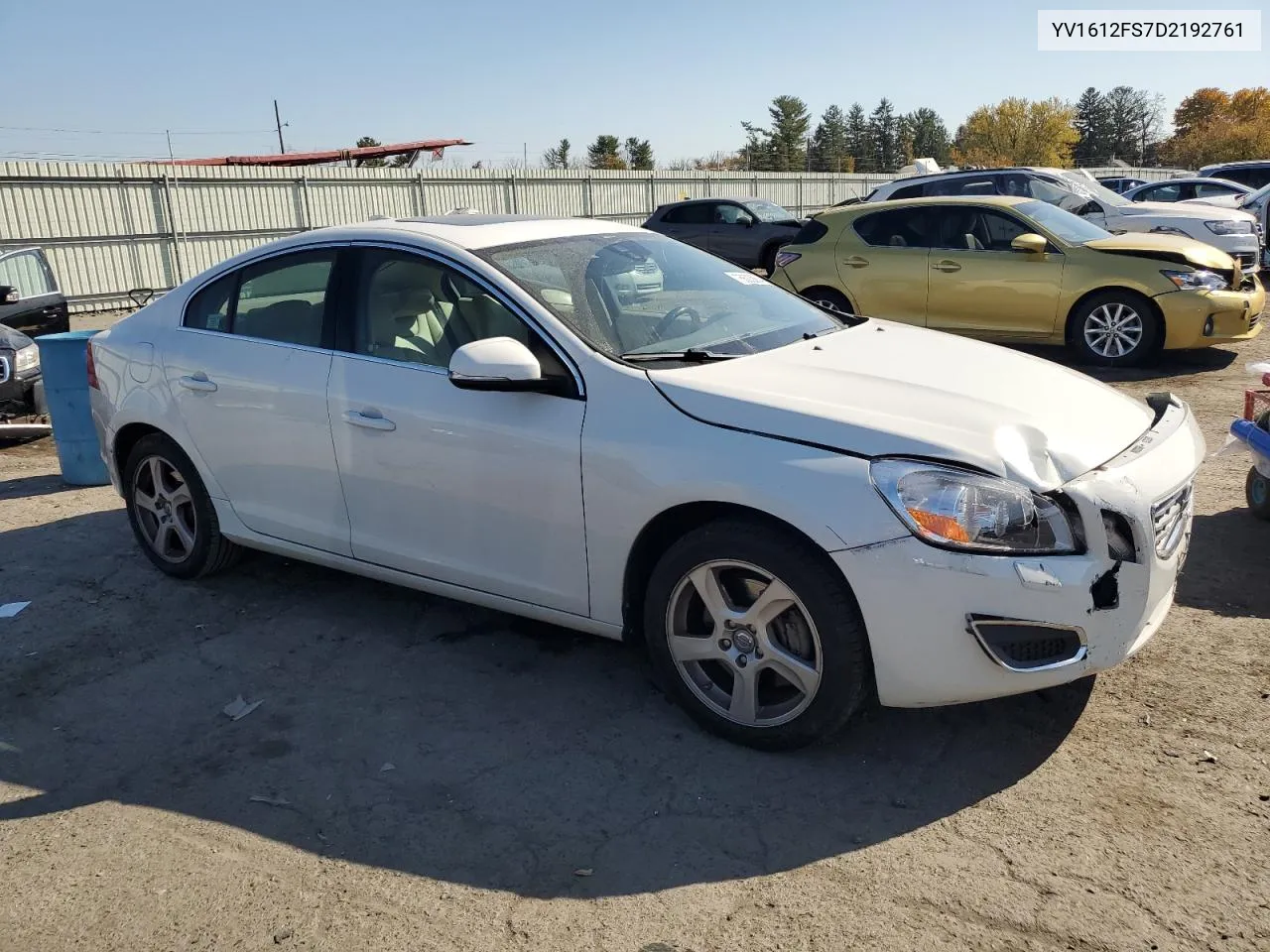 2013 Volvo S60 T5 VIN: YV1612FS7D2192761 Lot: 75803864