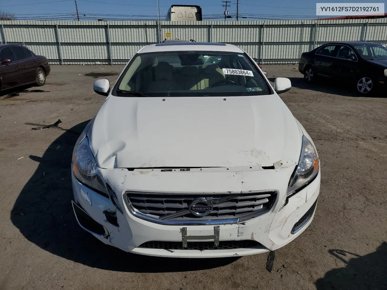 2013 Volvo S60 T5 VIN: YV1612FS7D2192761 Lot: 75803864