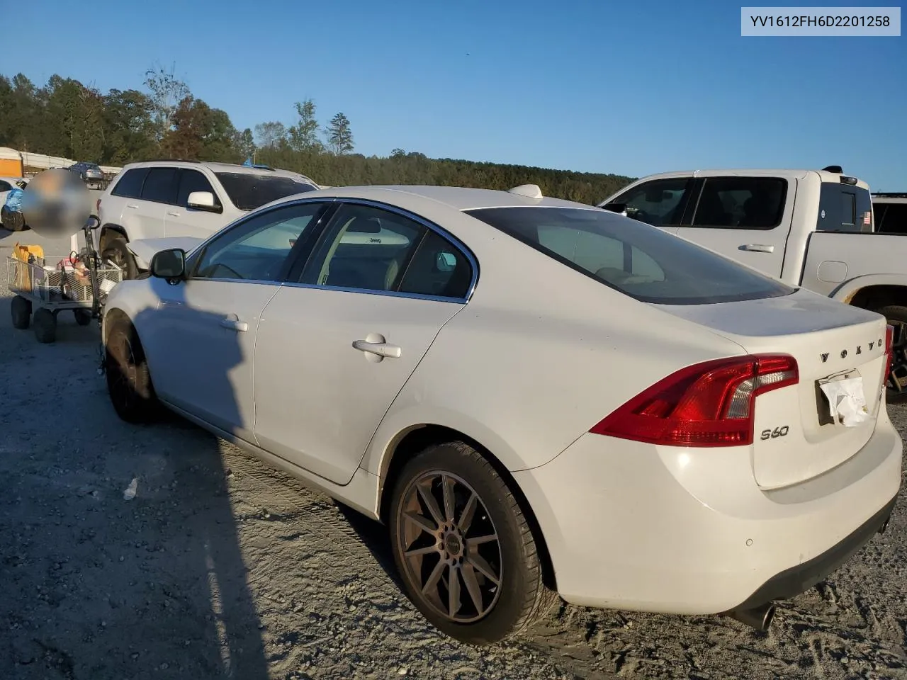 2013 Volvo S60 T5 VIN: YV1612FH6D2201258 Lot: 76692744