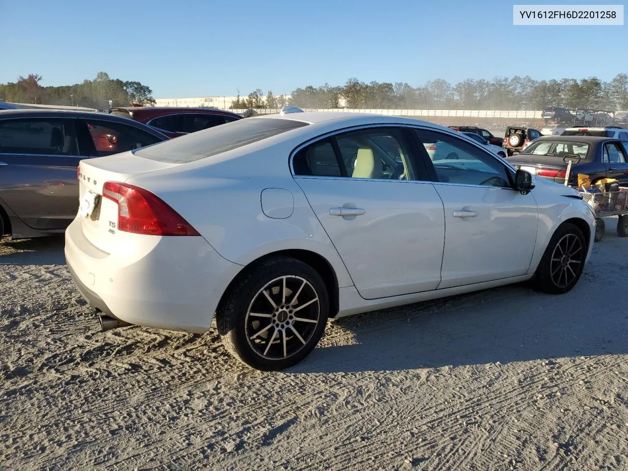 2013 Volvo S60 T5 VIN: YV1612FH6D2201258 Lot: 76692744