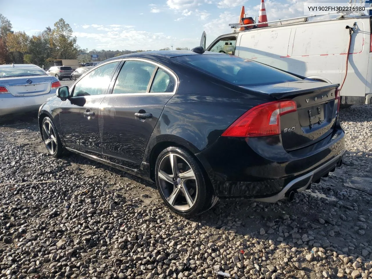 2013 Volvo S60 T6 VIN: YV1902FH3D2216980 Lot: 76928714