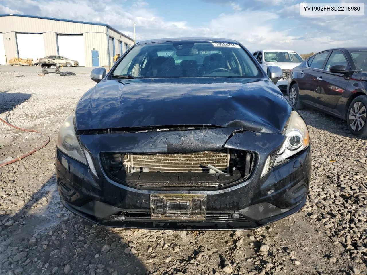 2013 Volvo S60 T6 VIN: YV1902FH3D2216980 Lot: 76928714