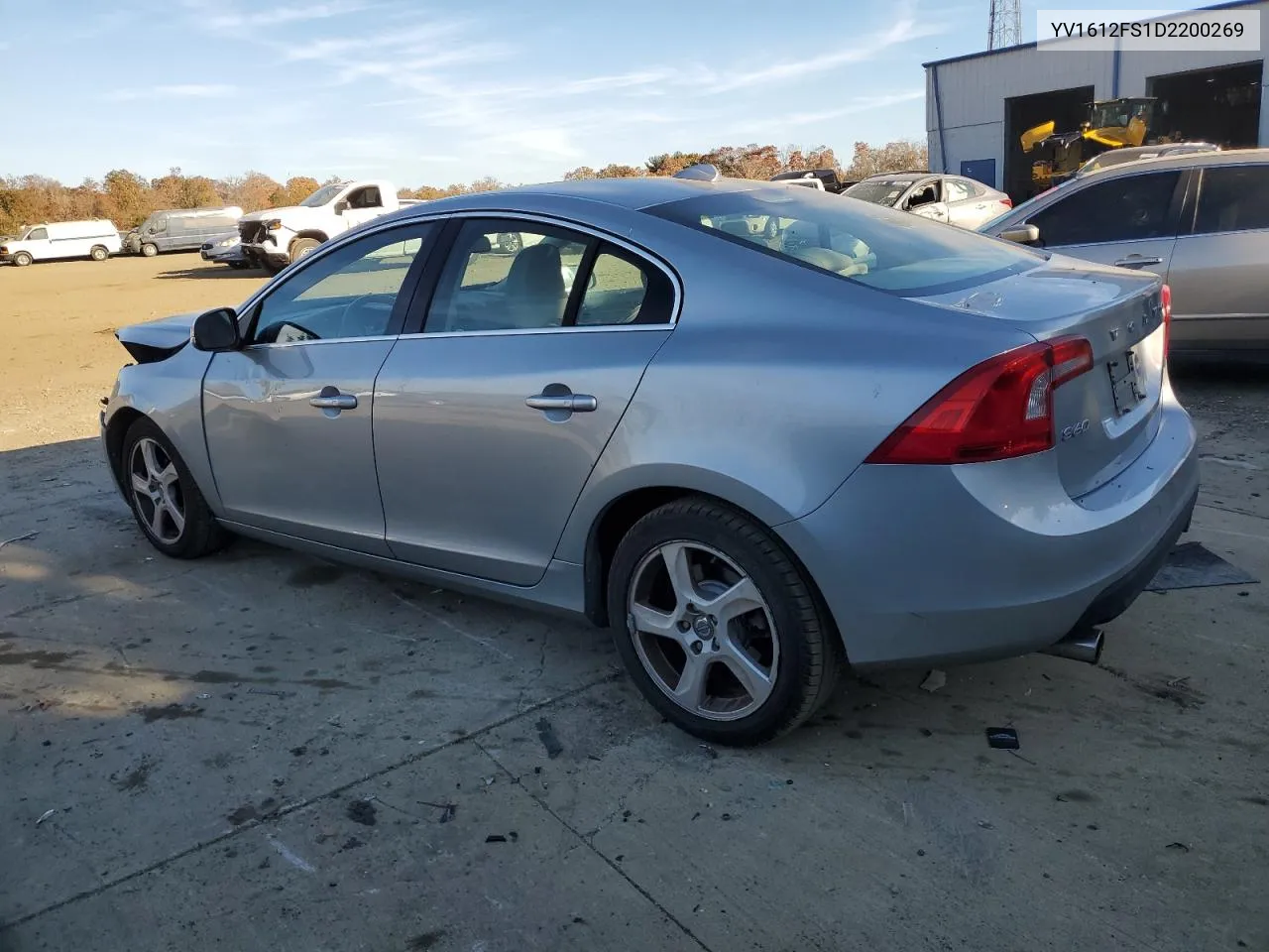 2013 Volvo S60 T5 VIN: YV1612FS1D2200269 Lot: 77708044