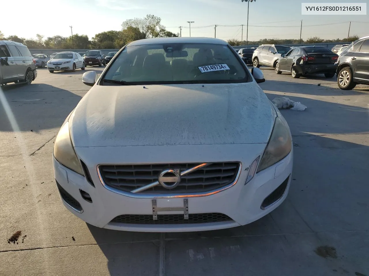 2013 Volvo S60 T5 VIN: YV1612FS0D1216551 Lot: 78149734