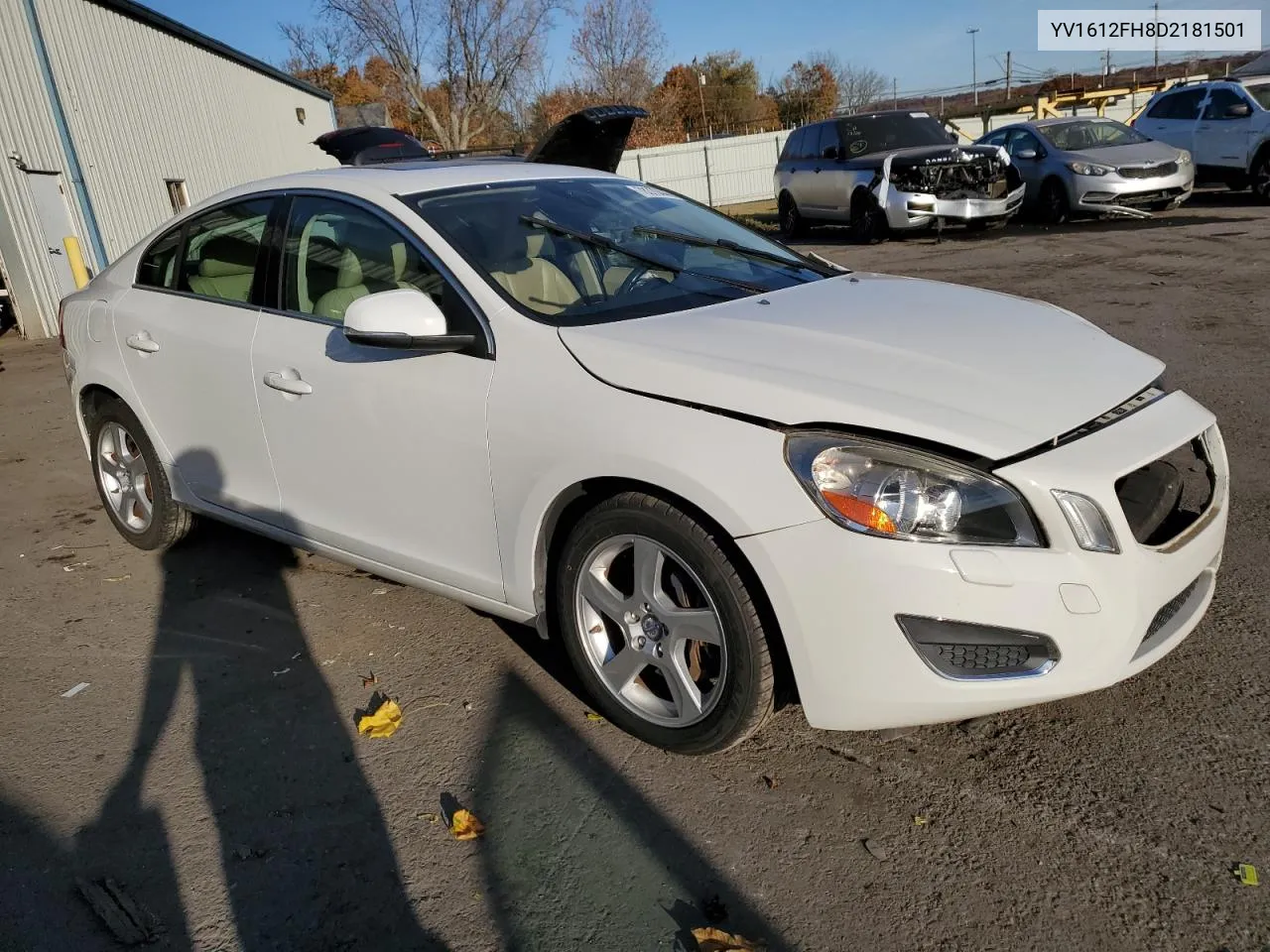 2013 Volvo S60 T5 VIN: YV1612FH8D2181501 Lot: 78370444