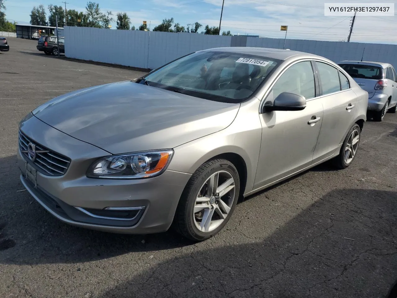 2014 Volvo S60 T5 VIN: YV1612FH3E1297437 Lot: 72817054