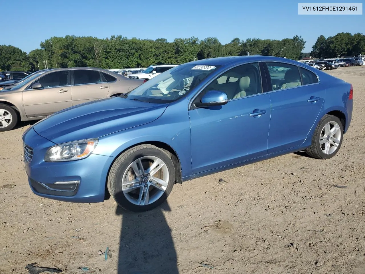 2014 Volvo S60 T5 VIN: YV1612FH0E1291451 Lot: 73734734