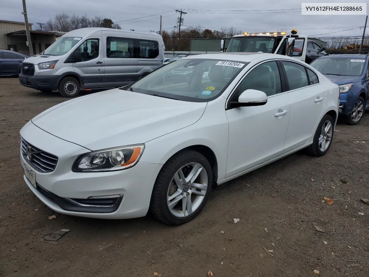 2014 Volvo S60 T5 VIN: YV1612FH4E1288665 Lot: 78118204