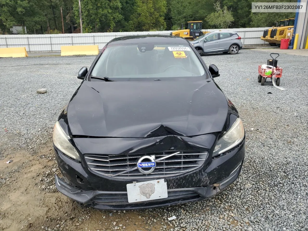 2015 Volvo S60 Premier VIN: YV126MFB3F2302087 Lot: 72052694