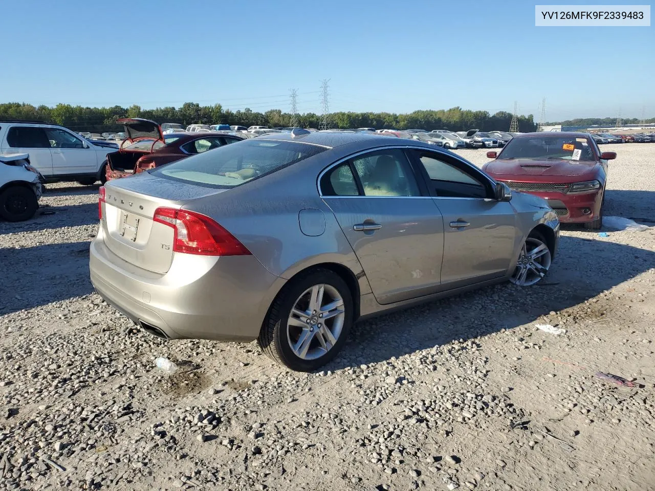 2015 Volvo S60 Premier VIN: YV126MFK9F2339483 Lot: 72058854