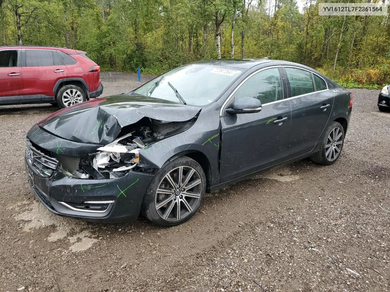 YV1612TL7F2361564 2015 Volvo S60 Premier+