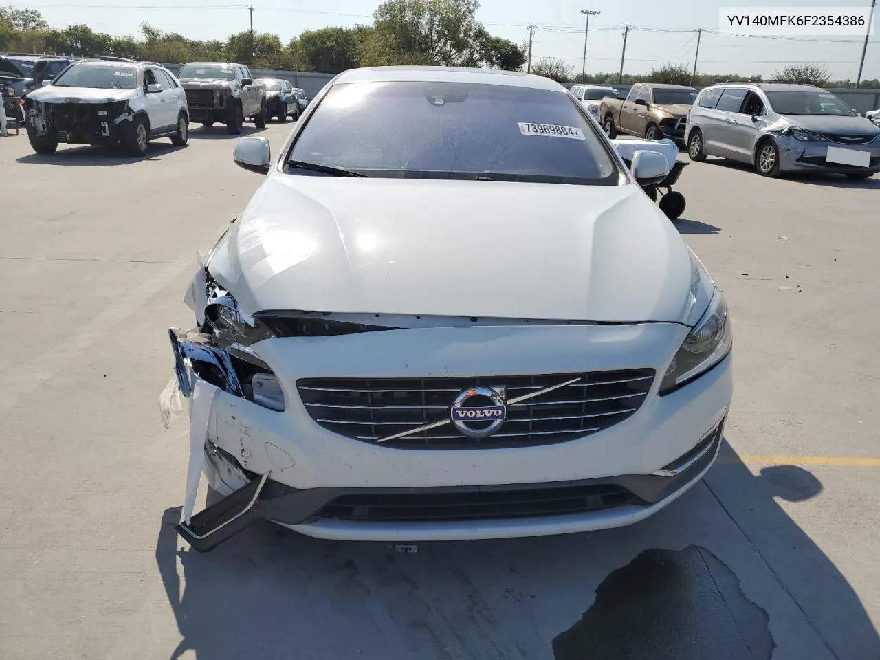 2015 Volvo S60 Premier VIN: YV140MFK6F2354386 Lot: 73989804