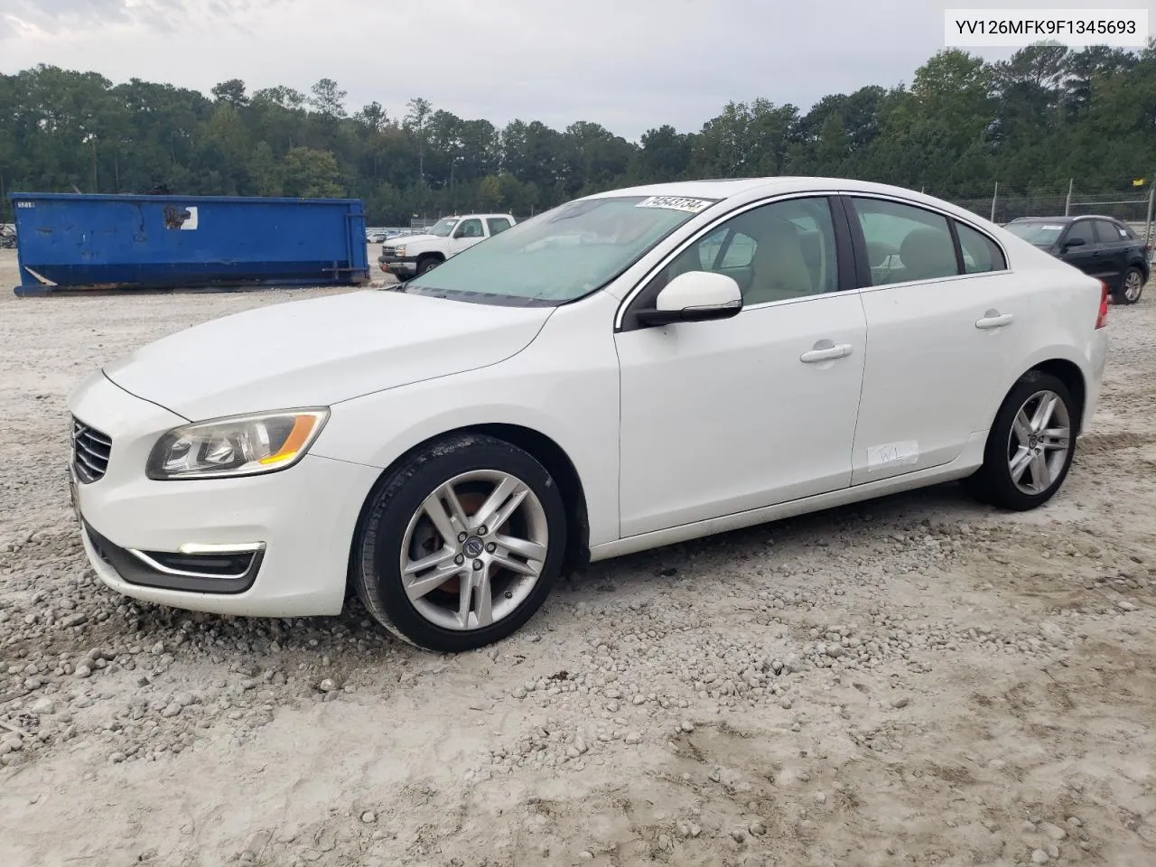 2015 Volvo S60 Premier VIN: YV126MFK9F1345693 Lot: 74543734