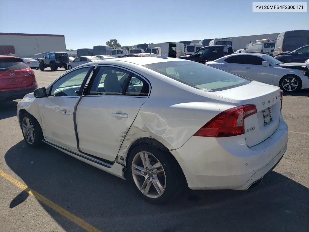 2015 Volvo S60 Premier VIN: YV126MFB4F2300171 Lot: 76479534