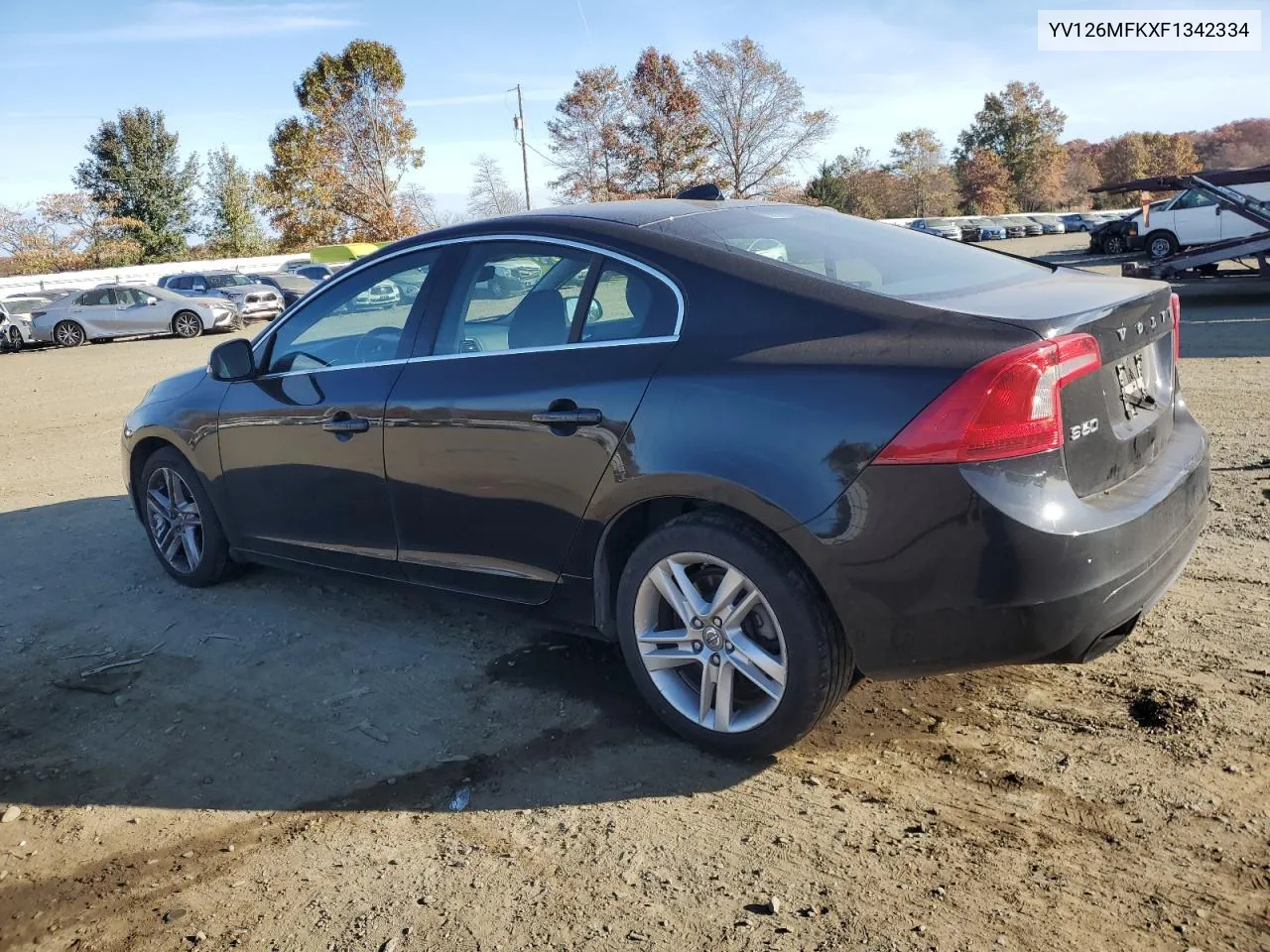 2015 Volvo S60 Premier VIN: YV126MFKXF1342334 Lot: 77612694