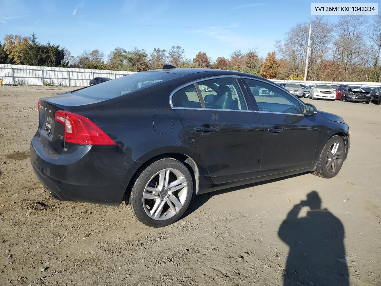 2015 Volvo S60 Premier VIN: YV126MFKXF1342334 Lot: 77612694