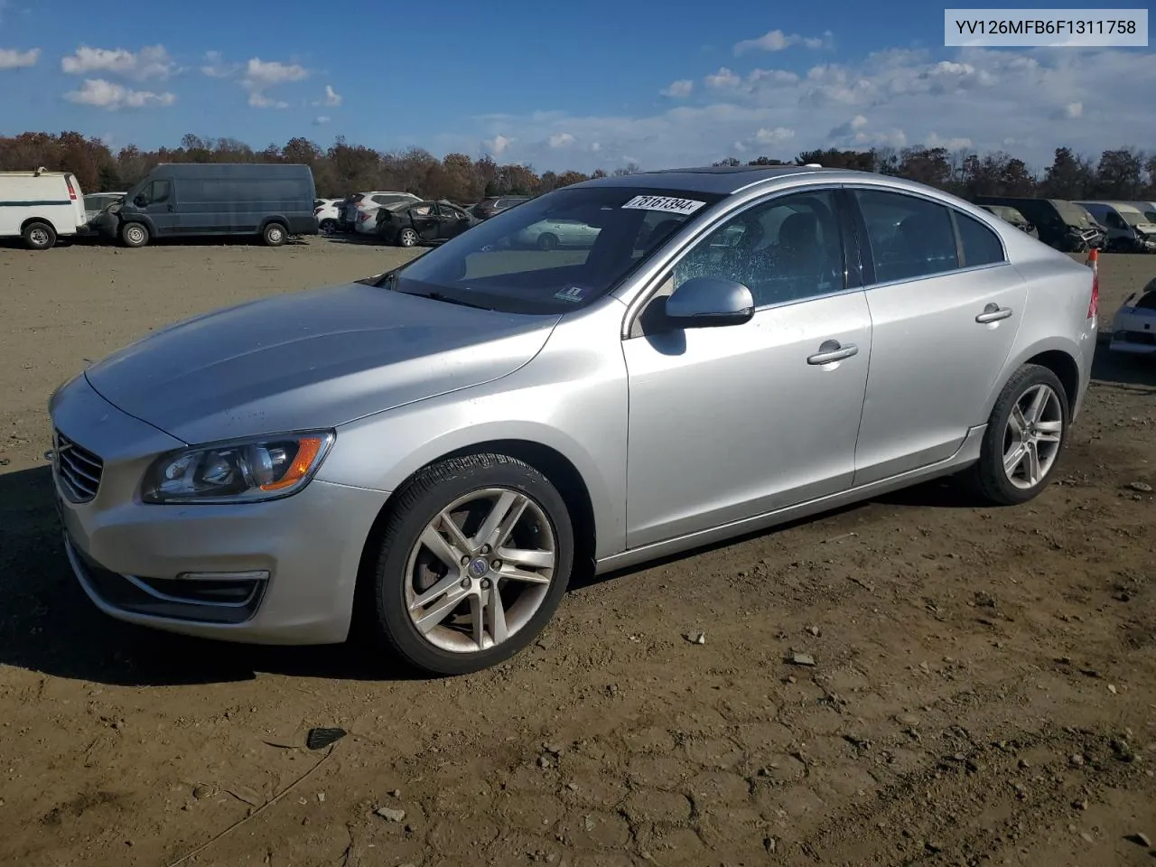 YV126MFB6F1311758 2015 Volvo S60 Premier