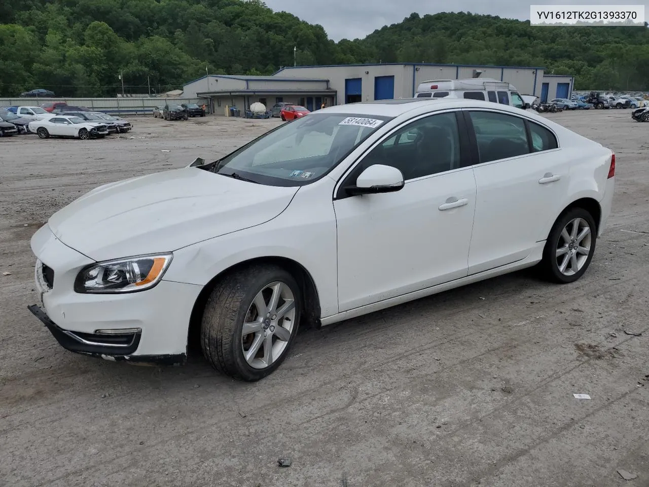 2016 Volvo S60 Premier VIN: YV1612TK2G1393370 Lot: 58140064