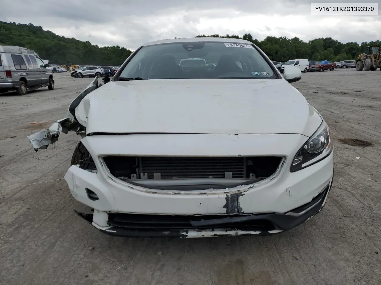 2016 Volvo S60 Premier VIN: YV1612TK2G1393370 Lot: 58140064