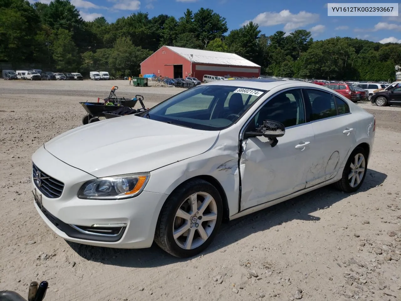 YV1612TK0G2393667 2016 Volvo S60 Premier