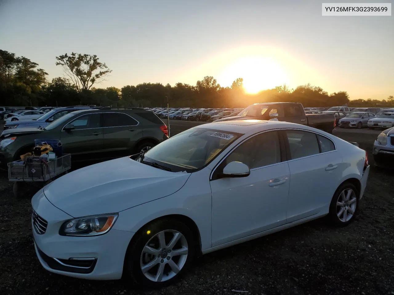 YV126MFK3G2393699 2016 Volvo S60 Premier