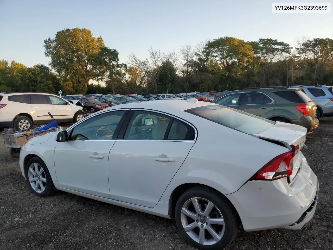 2016 Volvo S60 Premier VIN: YV126MFK3G2393699 Lot: 69962884