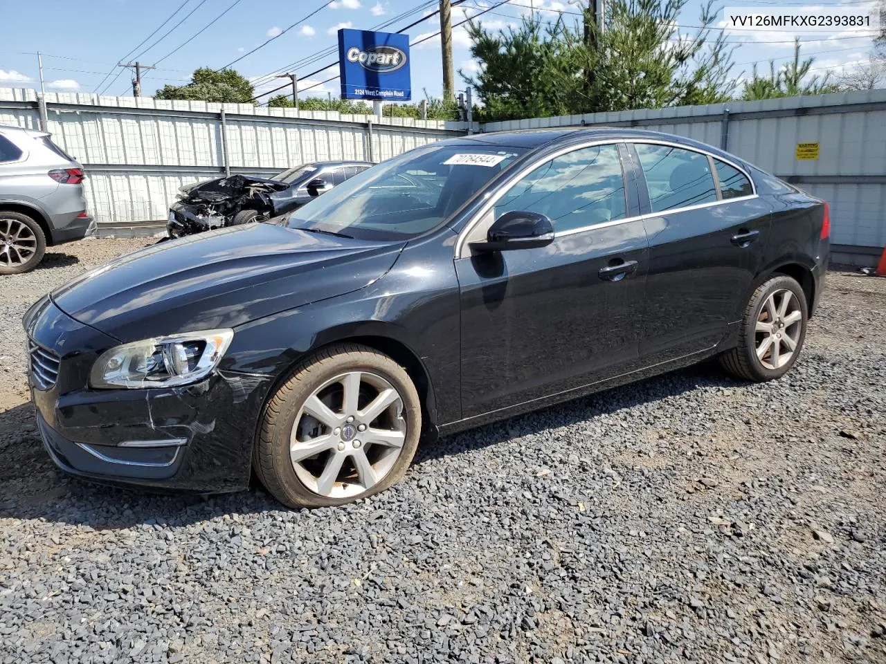 2016 Volvo S60 Premier VIN: YV126MFKXG2393831 Lot: 70764544