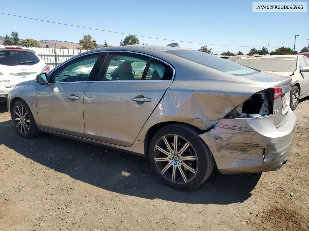 2016 Volvo S60 Premier VIN: LYV402FK3GB095995 Lot: 72712904