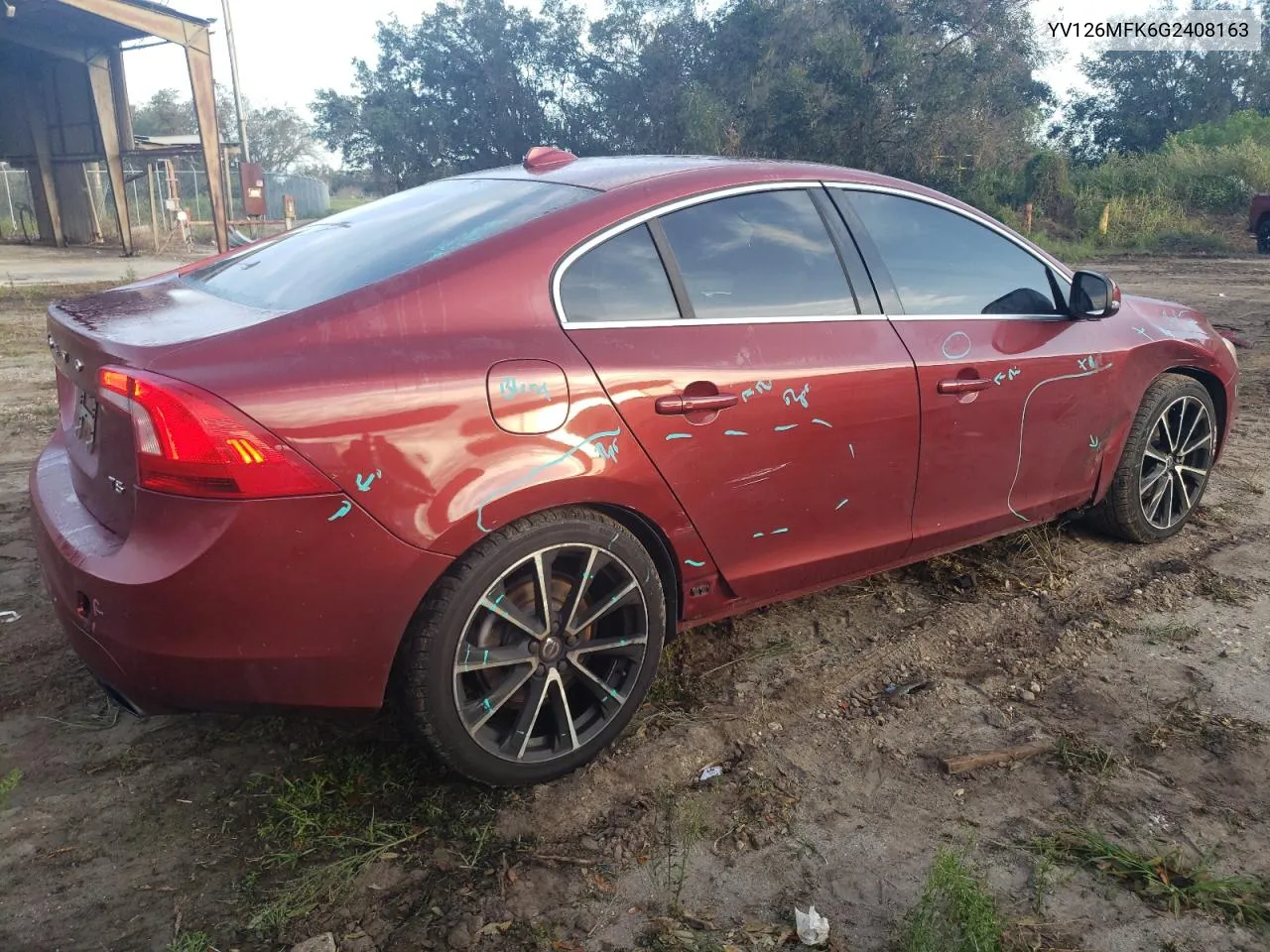 2016 Volvo S60 Premier VIN: YV126MFK6G2408163 Lot: 74667304