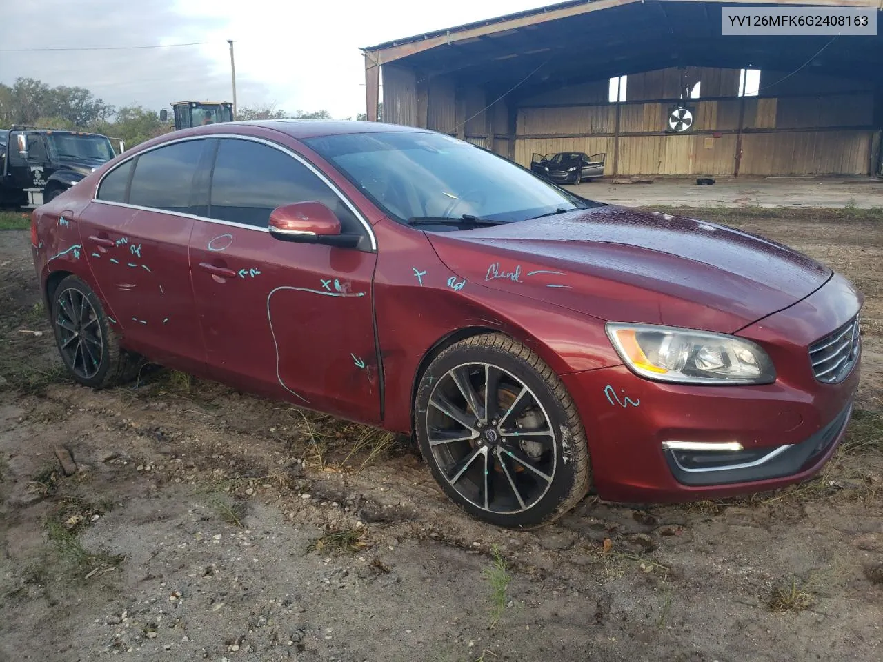 2016 Volvo S60 Premier VIN: YV126MFK6G2408163 Lot: 74667304