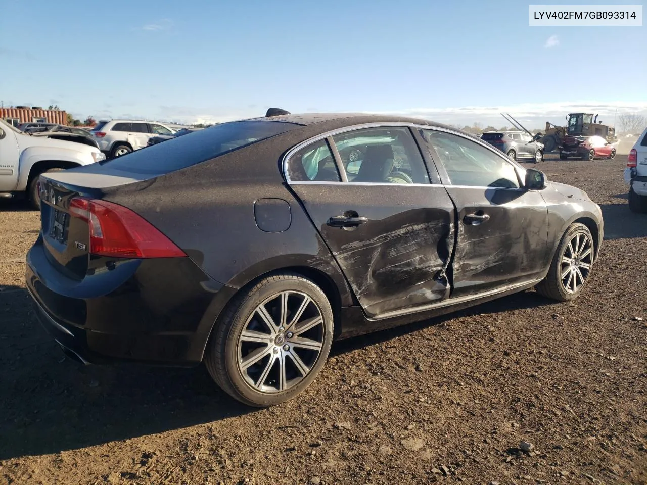 2016 Volvo S60 Platinum VIN: LYV402FM7GB093314 Lot: 75058834