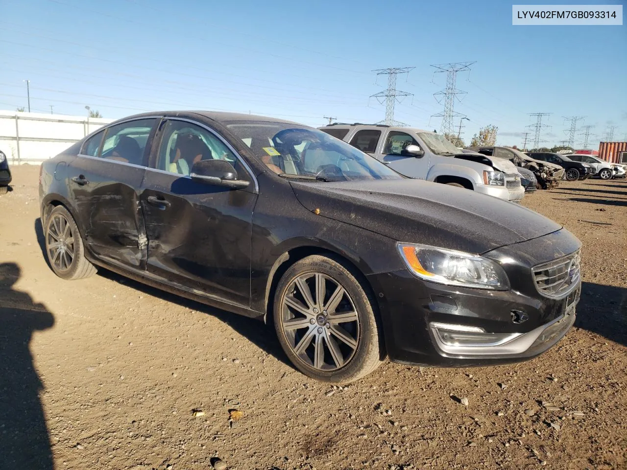 2016 Volvo S60 Platinum VIN: LYV402FM7GB093314 Lot: 75058834