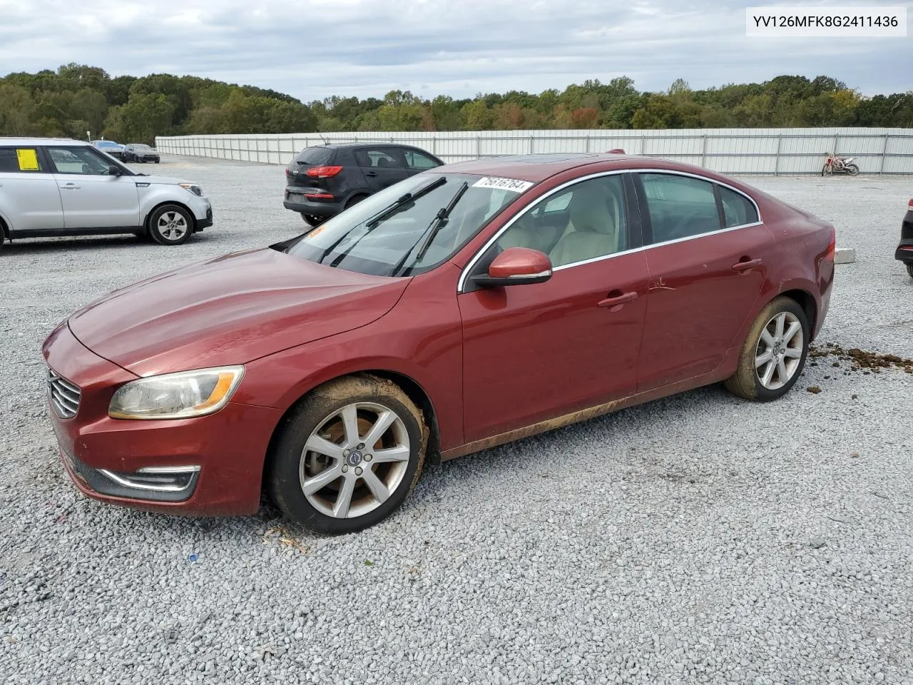 YV126MFK8G2411436 2016 Volvo S60 Premier