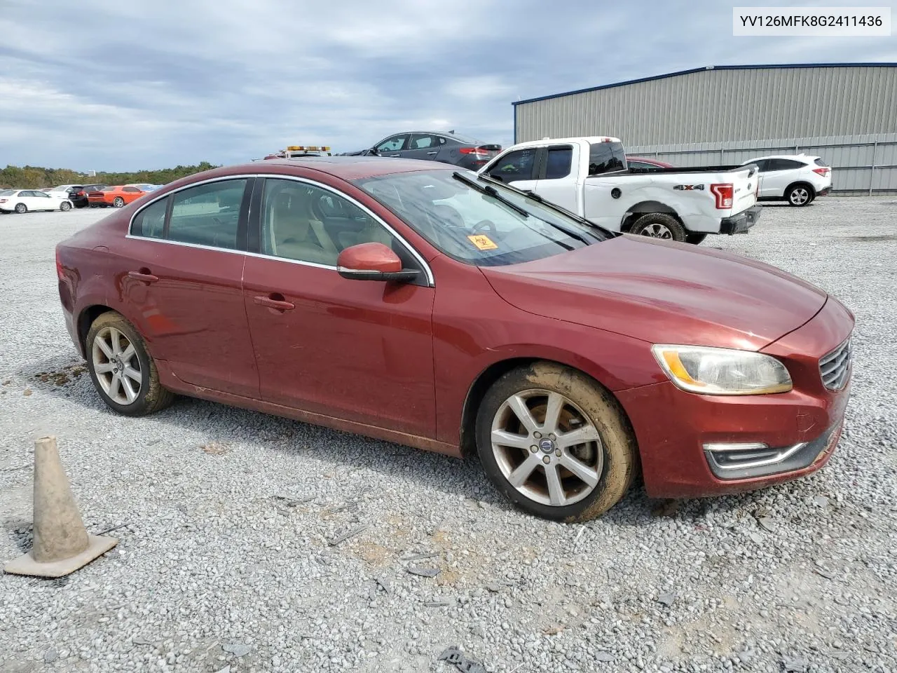 2016 Volvo S60 Premier VIN: YV126MFK8G2411436 Lot: 75616764