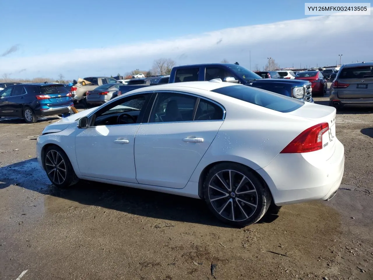 2016 Volvo S60 Premier VIN: YV126MFK0G2413505 Lot: 80974164