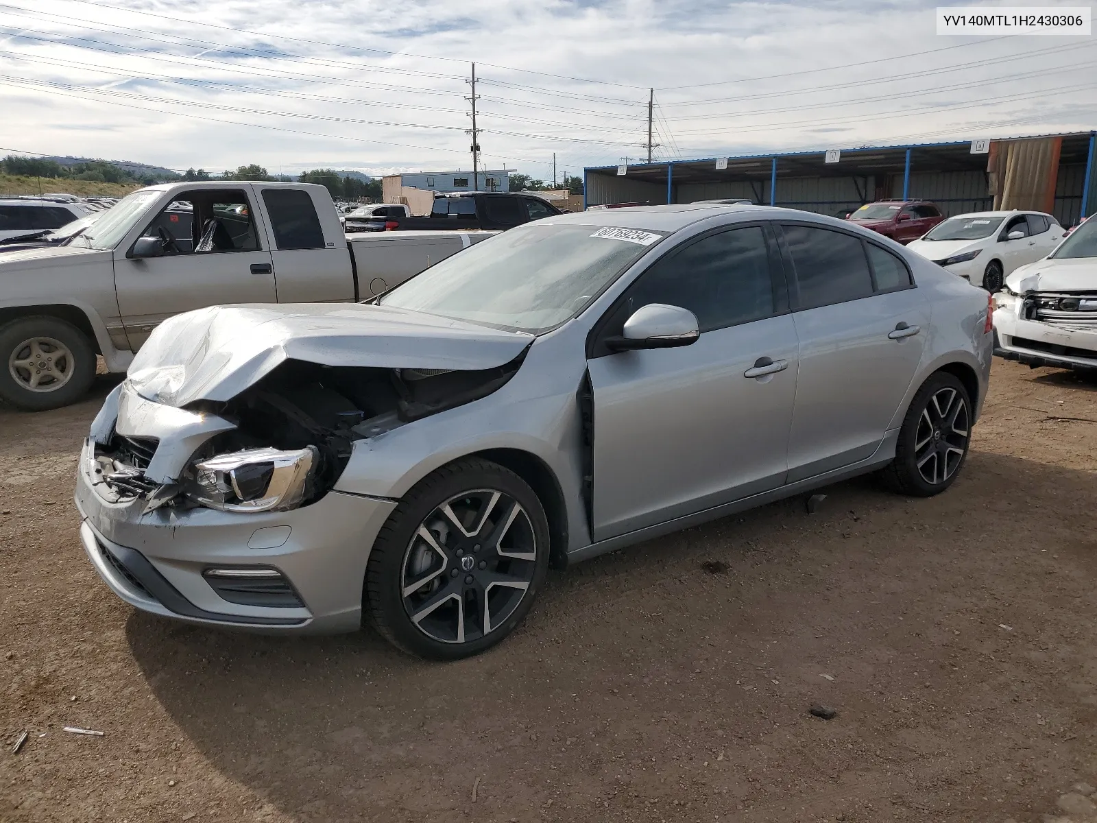 2017 Volvo S60 Dynamic VIN: YV140MTL1H2430306 Lot: 60769234