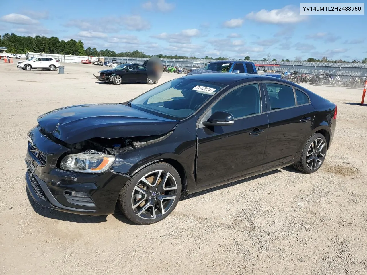 2017 Volvo S60 Dynamic VIN: YV140MTL2H2433960 Lot: 71942214