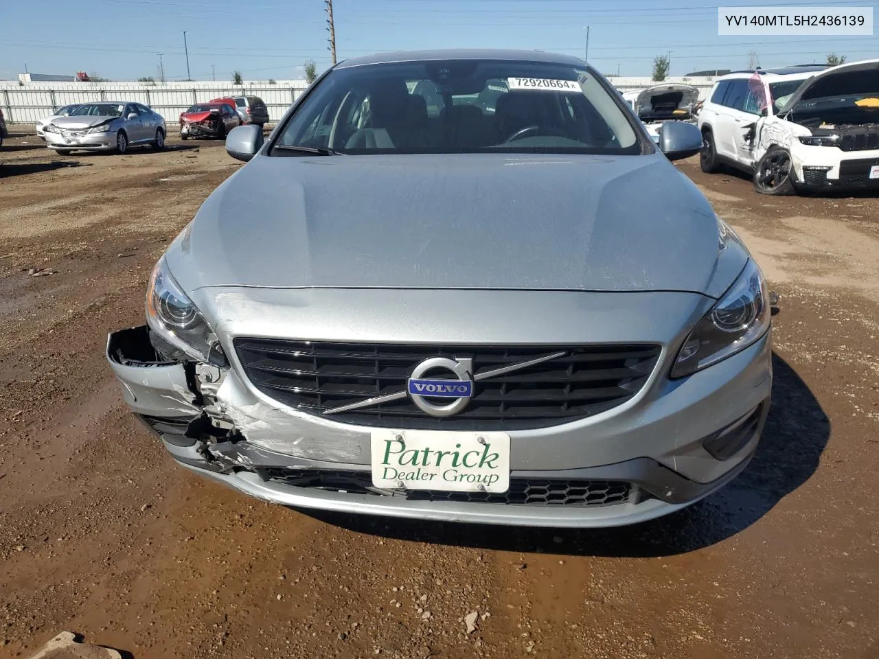 2017 Volvo S60 Dynamic VIN: YV140MTL5H2436139 Lot: 72920664