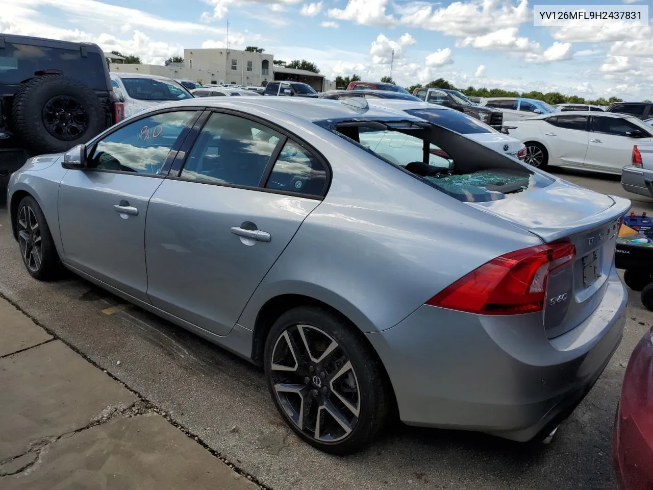 2017 Volvo S60 VIN: YV126MFL9H2437831 Lot: 74596354