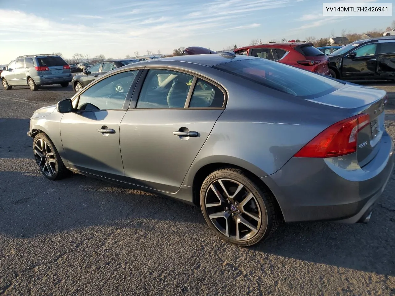 2017 Volvo S60 Dynamic VIN: YV140MTL7H2426941 Lot: 81033534