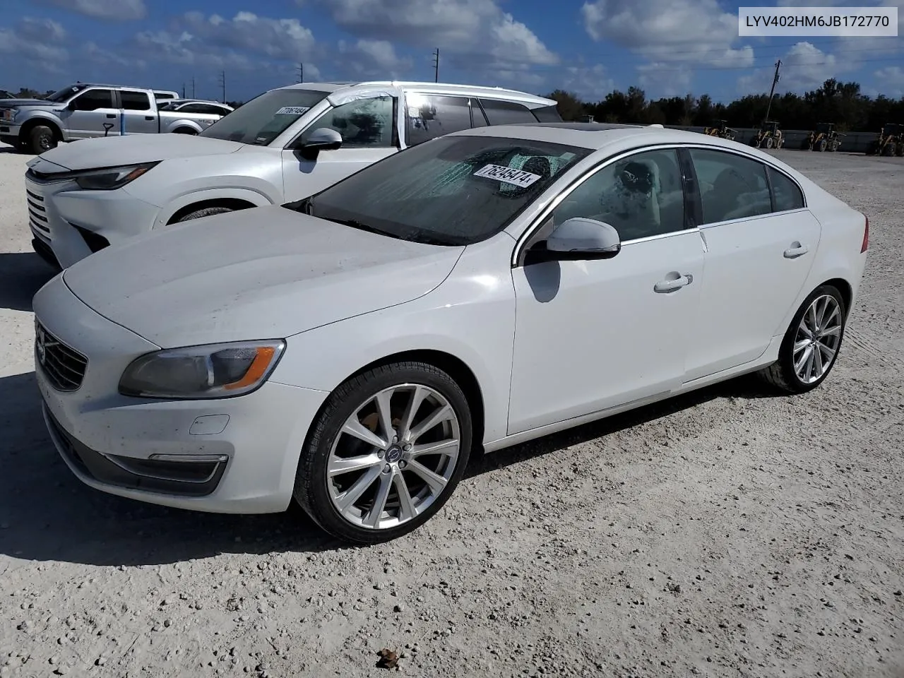 2018 Volvo S60 Platinum VIN: LYV402HM6JB172770 Lot: 76245474